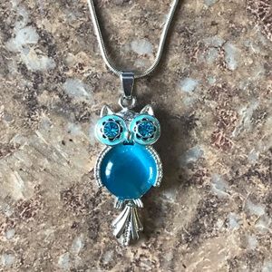 925 sterling silver owl necklace